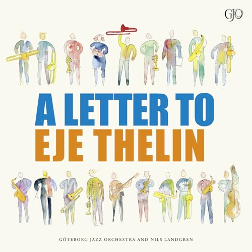 Watercolor album cover depicting jazz musicians with title "A Letter to Eje Thelin".