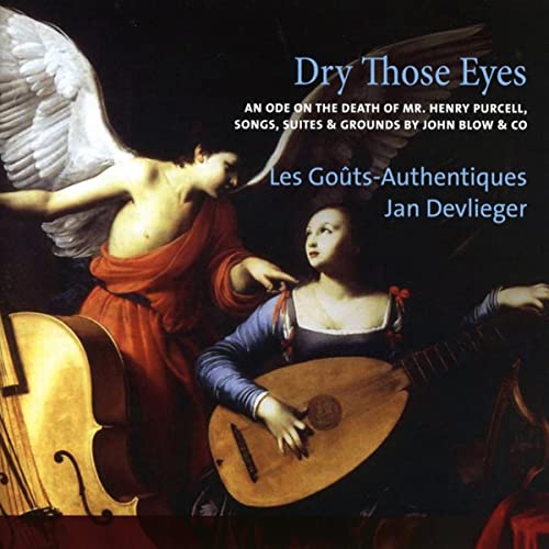 CD cover: angel, woman with lute, dark background, text “Les Goûts-Authentiques”.