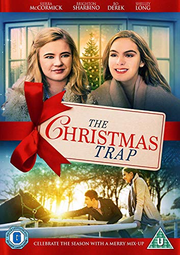 DVD cover for "The Christmas Trap" featuring two women and a horse.