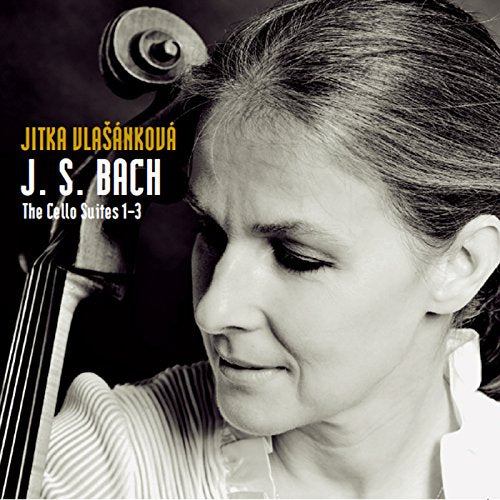 Close-up of cellist Jitka Vlasankova with cello, album title overlayed.