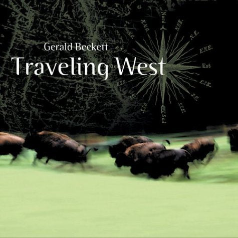 CD cover: buffalo running in a green field, map background.