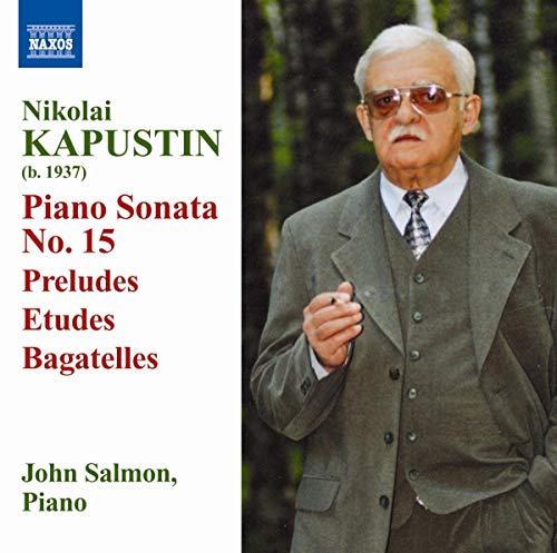 CD cover featuring portrait of Nikolai Kapustin, pianist John Salmon.