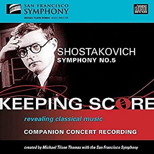 CD cover featuring composer Dmitri Shostakovich in black and white.