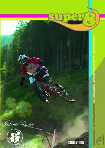 DVD cover for “Super 8” featuring a mountain biker in mid-air.