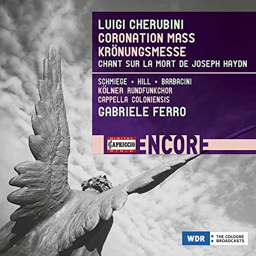 CD cover for Cherubini’s Coronation Mass with a bird in flight.