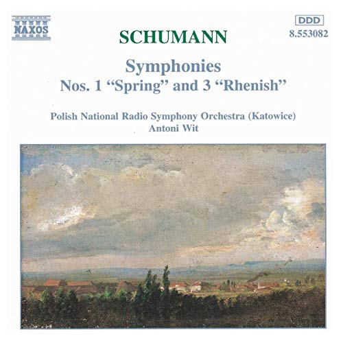 CD cover for Schumann symphonies with a landscape painting.