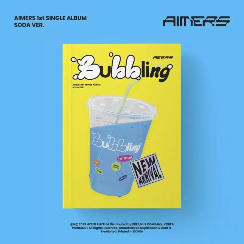 Album cover for Aimers’ “Bubbling (soda Ver.)” featuring a soda cup.
