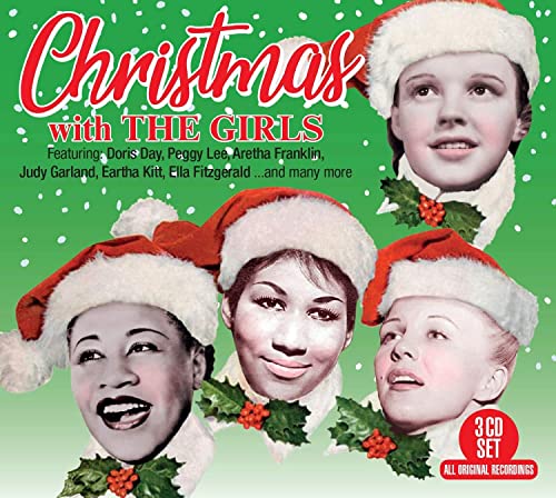CD cover featuring four women in Santa hats with holly decorations.