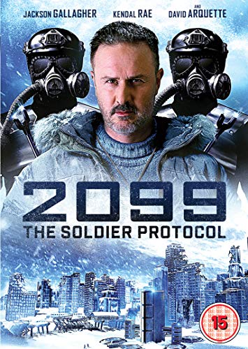DVD cover for "2099: The Soldier Protocol" featuring a man and masked figures.