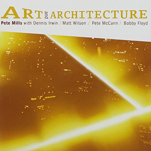 CD cover for “Art And Architecture” by Pete Mills, abstract gold design.