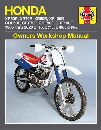 Honda XR50R, XR70R, XR80R, XR100R, CRF50F, CRF70F, CRF80F, CRF100F (85-20): Models Covered: Xr50r (2000-2003), Xr70r (1997-2003), Xr80r (1985-2003), ... Crf100f (2004-2013) (Haynes Repair Manual)