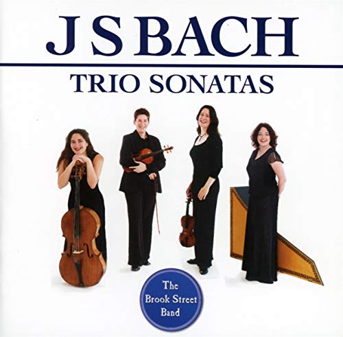 CD cover featuring four musicians with string instruments, titled "J S Bach: Trio Sonatas".
