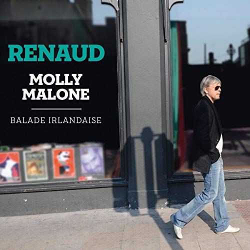 Album cover featuring Renaud, “Molly Malone”, with a man walking by.