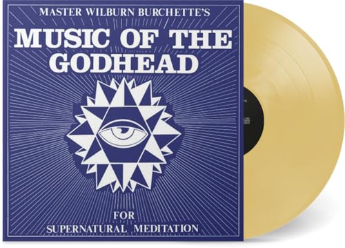 Vinyl record with blue cover featuring an eye within a starburst.