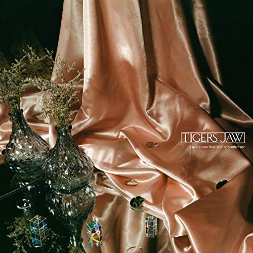 Album cover with draped peach fabric, vases of dried flowers, and text.