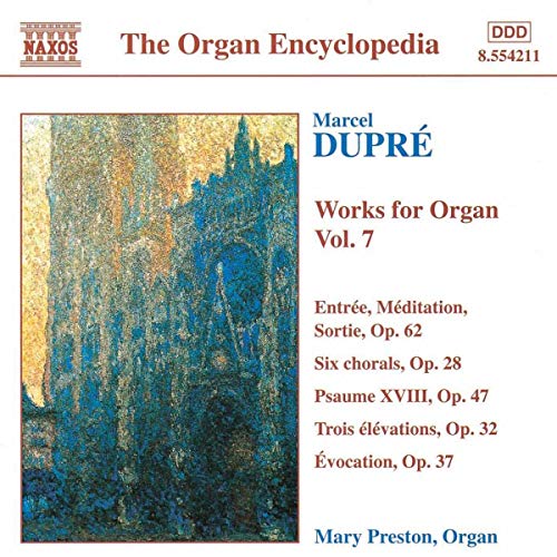 CD cover for Marcel Dupré’s organ works, volume 7, with abstract art.