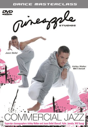 DVD cover featuring two dancers in active poses, “Commercial Jazz” title.