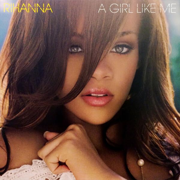 Rihanna’s close-up portrait for the “Girl Like Me” vinyl record.