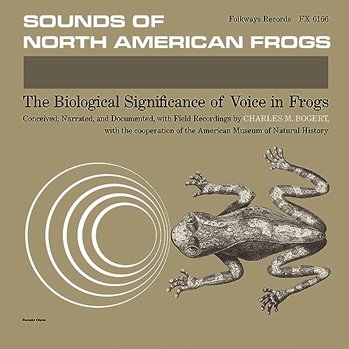 Vinyl record cover featuring a frog and concentric circles on a tan background.