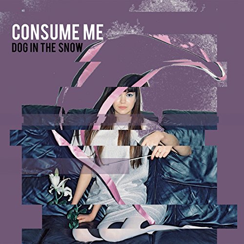 Album cover: woman with fragmented pink lines and snowy texture.