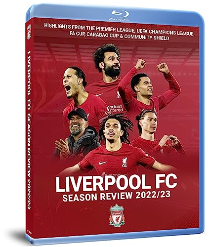 Liverpool FC 2022/23 season review Blu-ray cover with players and manager.