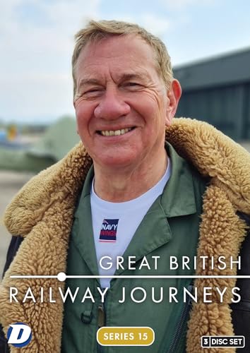 Michael Portillo on DVD cover for "Great British Railway Journeys," Series 15.