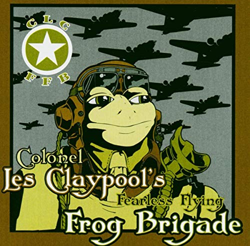 CD cover: Cartoon frog pilot with vintage airplanes in the background.