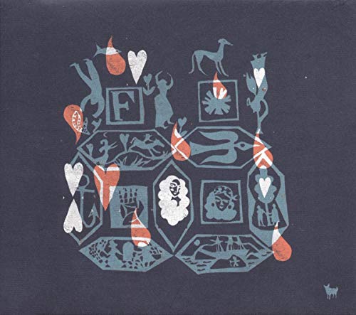 Dark blue CD cover with abstract, illustrated figures and a large “F”.