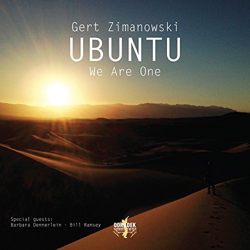 CD cover for "Ubuntu" by Gert Zimanowski with desert landscape.