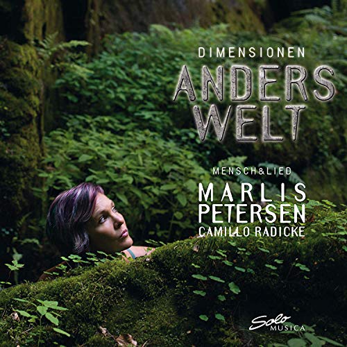 CD cover: forest scene with woman’s face and album title “Dimensionen-Anderswelt”.