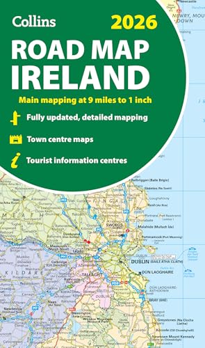 2026 Collins Road Map of Ireland : Folded Map