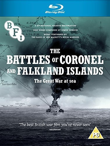 Blu-ray cover for “The Battles Of Coronel And Falkland Islands” film.