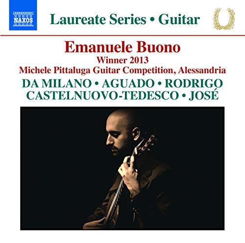 CD cover featuring guitarist Emanuele Buono in profile, winner of 2013 competition.