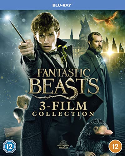 Fantastic Beasts 3-film collection Blu-ray cover featuring Newt Scamander and Albus Dumbledore.