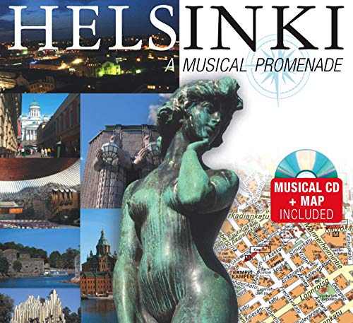 CD cover for "Helsinki - A Musical Promenade" featuring cityscapes and a statue.
