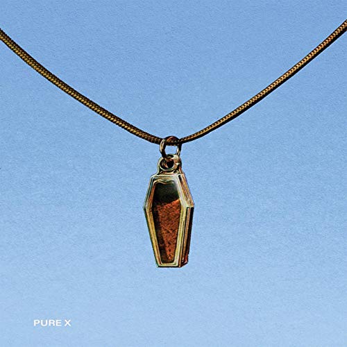 CD cover for Pure X, featuring a gold necklace with a coffin pendant.
