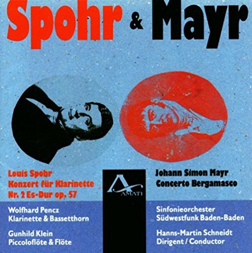 CD cover for Spohr & Mayr concertos, featuring portrait silhouettes.