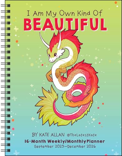 I Am My Own Kind of Beautiful 16-Month 2025-2026 Weekly/Monthly Planner Calendar