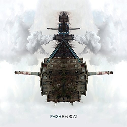 Phish’s “Big Boat” album cover: a symmetrical, detailed ship amidst clouds.