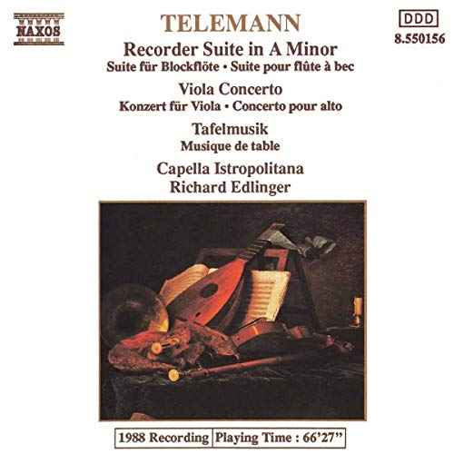 CD cover: still life painting of musical instruments and fruit.