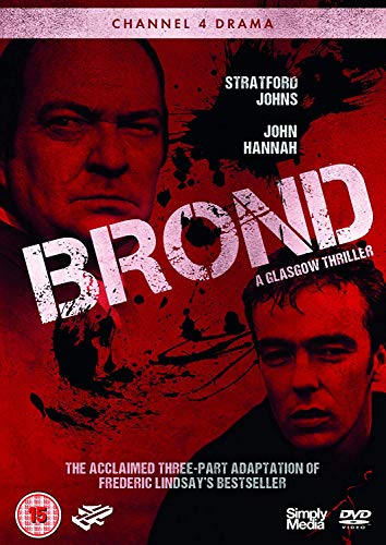 DVD cover for "Brond" featuring two men’s faces on a red background.