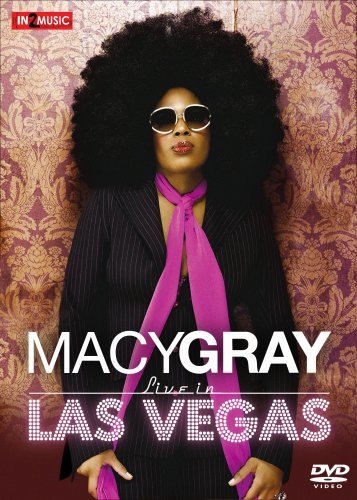 Macy Gray on DVD cover, wearing sunglasses and a pink scarf.