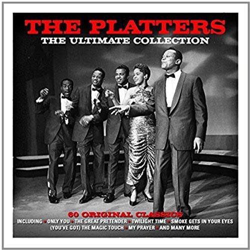 The Platters, a five-member vocal group, in formal wear on album cover.