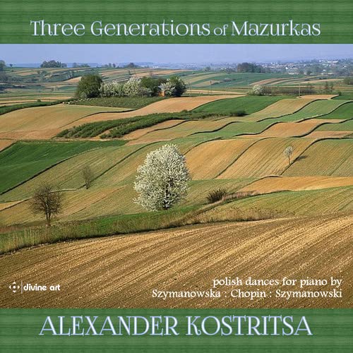 CD cover: rolling fields under a sky, text reads "Three Generations of Mazurkas".