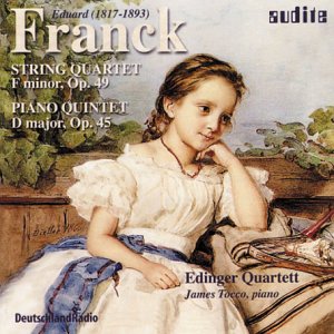 CD cover featuring a painting of a young girl and musical text.