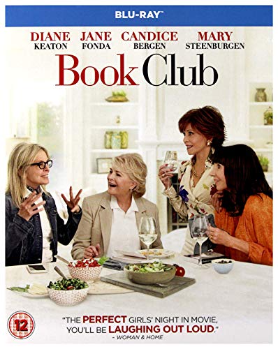 Book Club" Blu-ray cover featuring Diane Keaton, Jane Fonda, and others.
