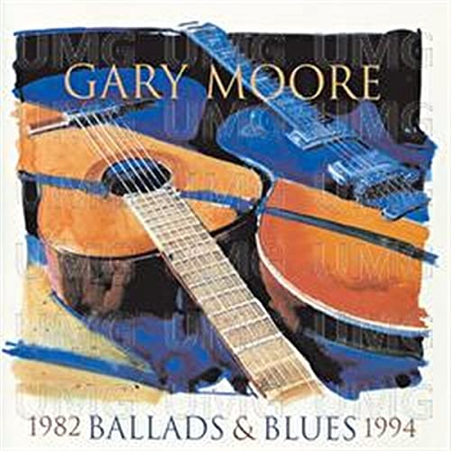 CD cover for Gary Moore’s “Ballads & Blues 1982-1994” featuring guitars.