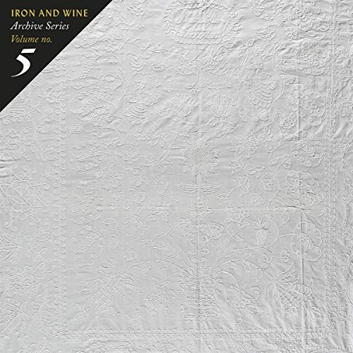 CD cover for Iron & Wine’s “Tallahassee Recordings” featuring white floral embroidery.