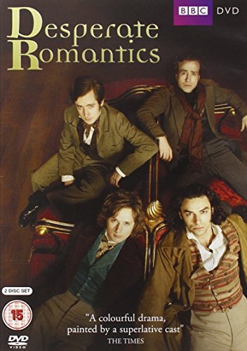 DVD cover for “Desperate Romantics” featuring four men in Victorian attire.