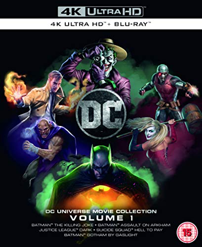 DC Animated Universe Collection Volume 1 Blu-ray cover featuring Batman and villains.